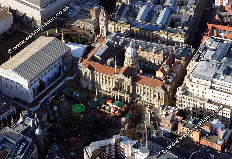 Christmas Market  Birmingham West Midlands aerial photograph 