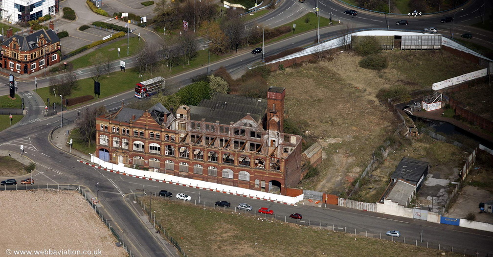derelict Belmont Row Works, Birmingham  from the air