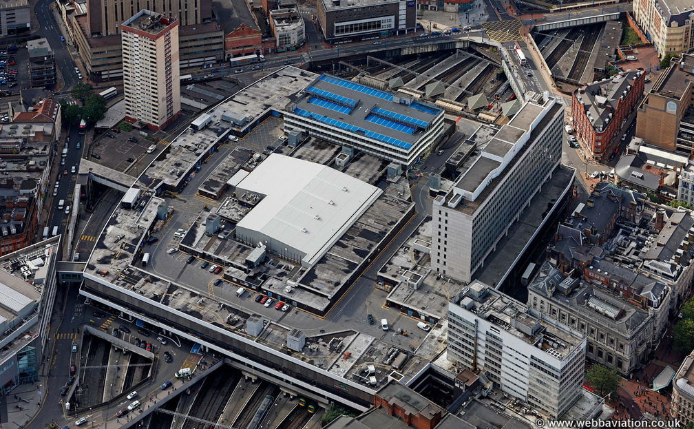Birmingham New Street railway station from the air