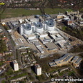 Queen Elizebeth Hospital  Edgbaston  Birmingham West Midlands aerial photograph 