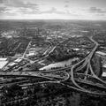Spaghetti Junction Birmingham  from the air 