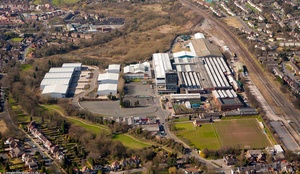 Triplex Safety Glass Co Ltd, Triplex Works Kings Norton  Birmingham West Midlands aerial photograph 
