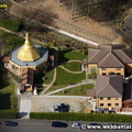  Peace Pagoda in Ladywood  Birmingham West Midlands aerial photograph 