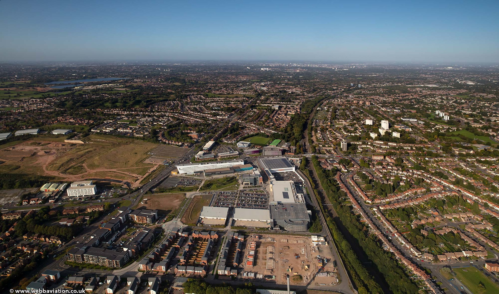 Longbridge Town Centre  from the air