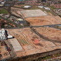 the Longbridge town centre site before construction begin from the air
