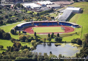 Alexander Stadium  Perry Park Perry Bar  Birmingham West Midlands aerial photograph 