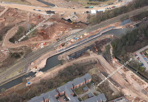Dudley Canal Line Selly Oak Birmingham West Midlands aerial photograph 