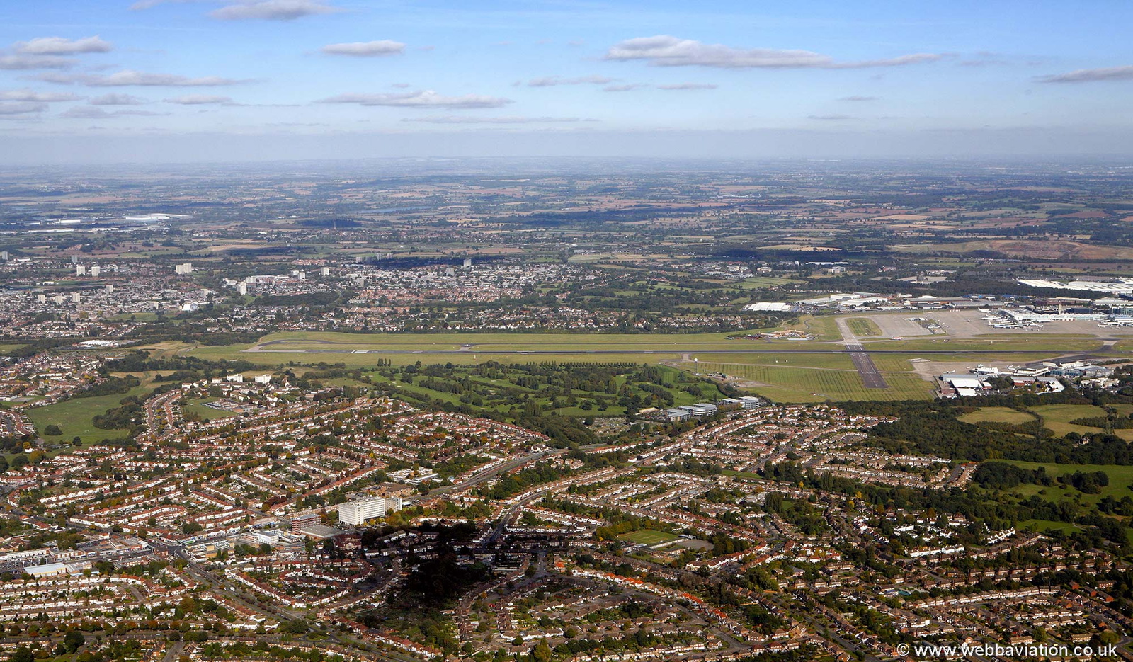 Sheldon, West Midlands from the air