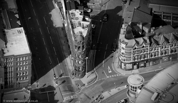 Birmingham's Flatiron Building from the air