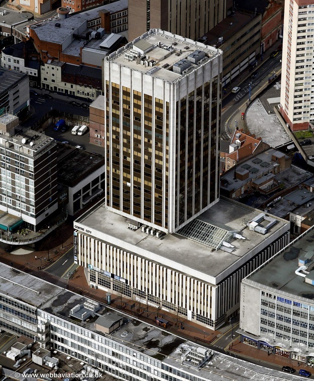 Centre City Tower Birmingham from the air