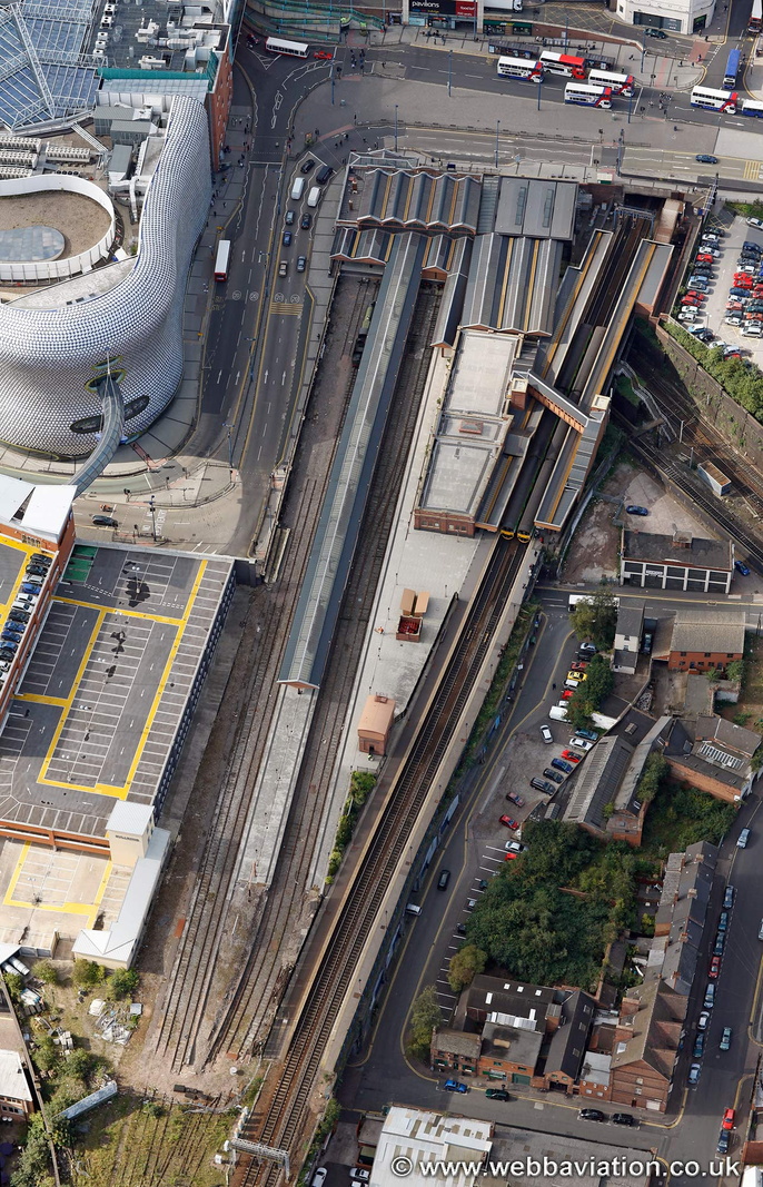 Birmingham Moor Street station from the air