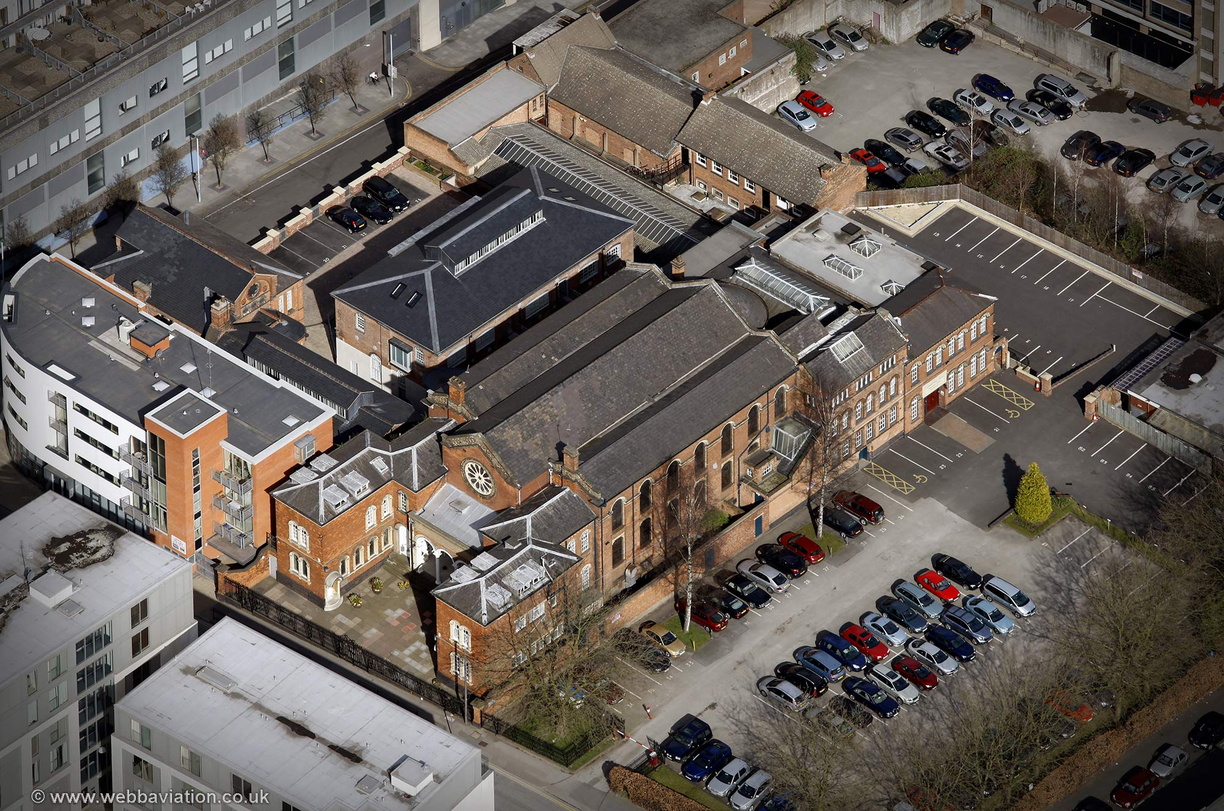 Singers Hill Synagogue Birmingham  from the air