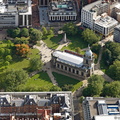 St Philip's Cathedral Birmingham  from the air