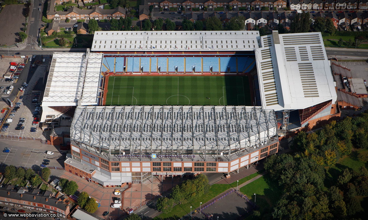 Villa Park football stadium Birmingham from the air