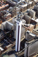 BT Tower  Birmingham West Midlands aerial photograph 