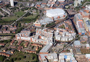 Oozells Street Loop of the New Main Line , Birmingham Canal Navigations (BCN)    Birmingham West Midlands aerial photograph 