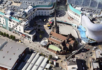 St Martins Church Birmingham West Midlands aerial photograph 