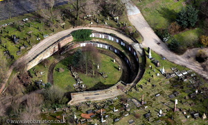 Warstone Lane Cemetery Catacombs  Birmingham aerial photograph 