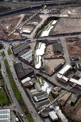 Digbeth branch canal  Birmingham West Midlands aerial photograph 