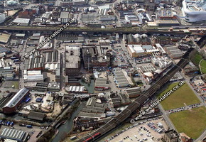Digbeth  Typhoo wharf  Birmingham West Midlands aerial photograph 