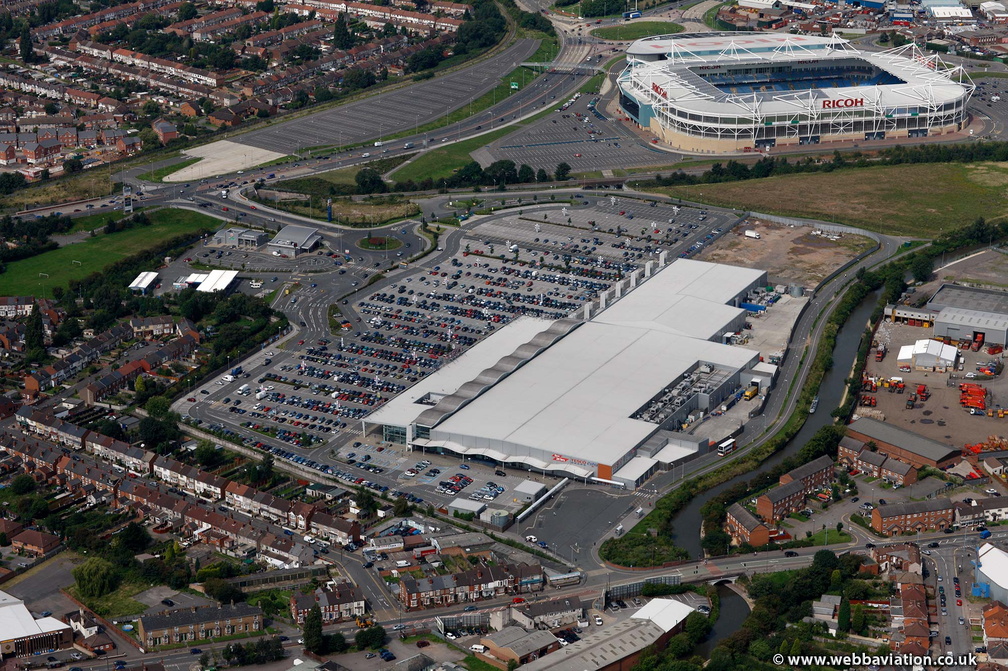 Arena Park Shopping Centre Coventry from the air