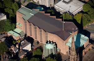 Coventry new Cathedral   from the air