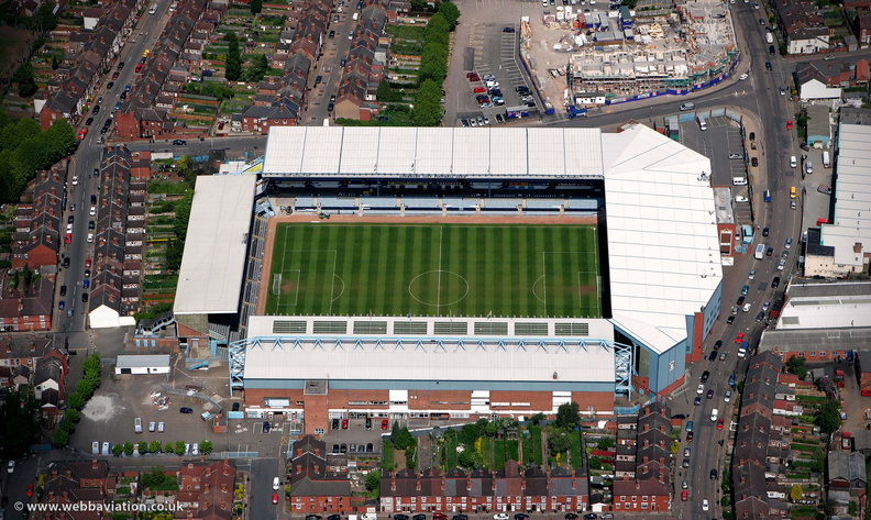 Highfield Road football stadium Coventry, former home of Coventry City F.C.   from the air