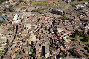 old aerial photograph of Dudley town centre taken in 2002-2004 