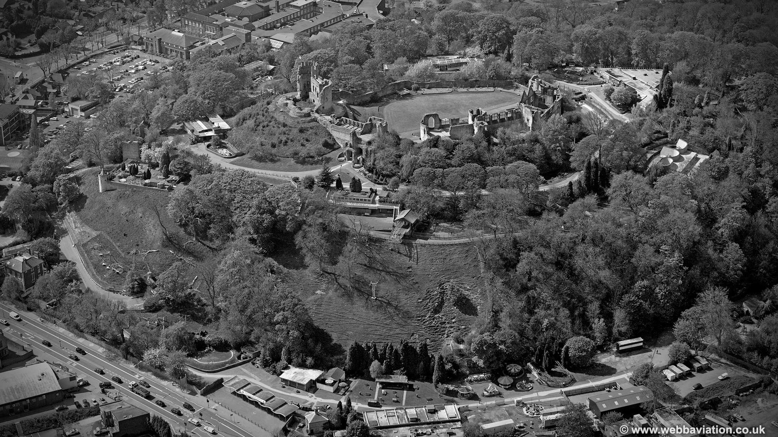 Dudley Castle aerial photograph