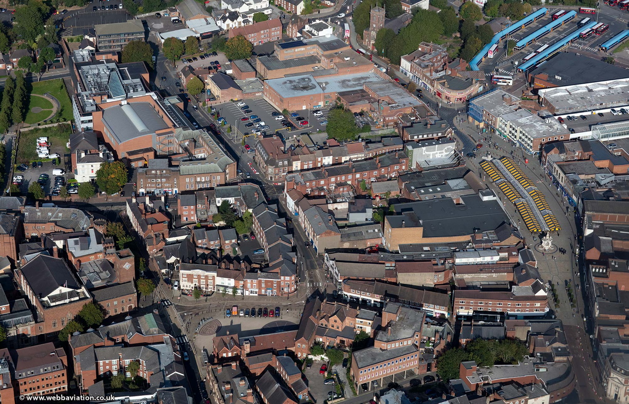 Dudley town centre  from the air