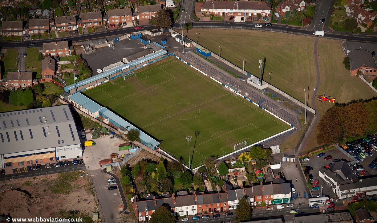 The Grove football ground , Halesowen  from the air