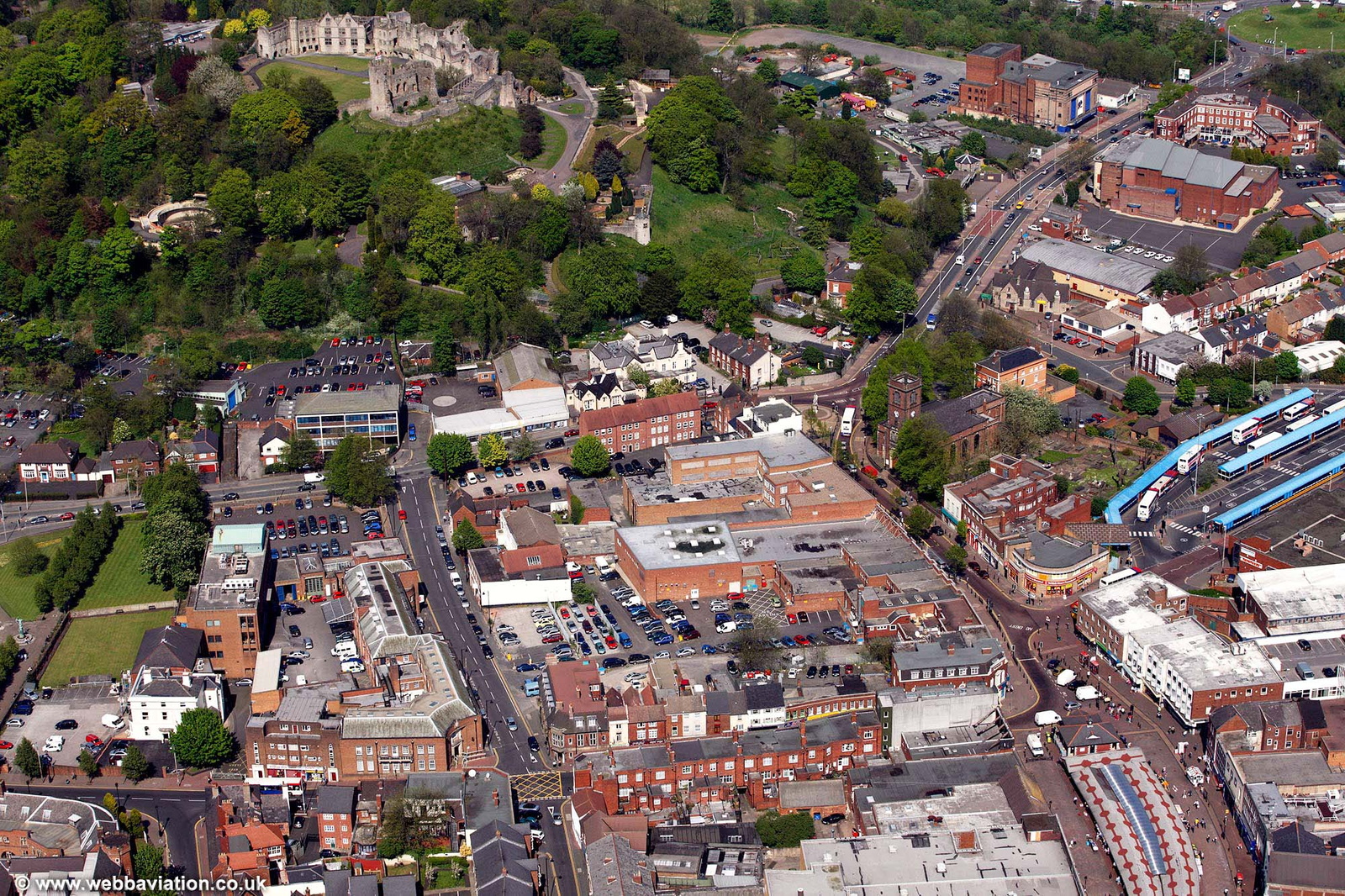 Dudley  town centre aerial photograph