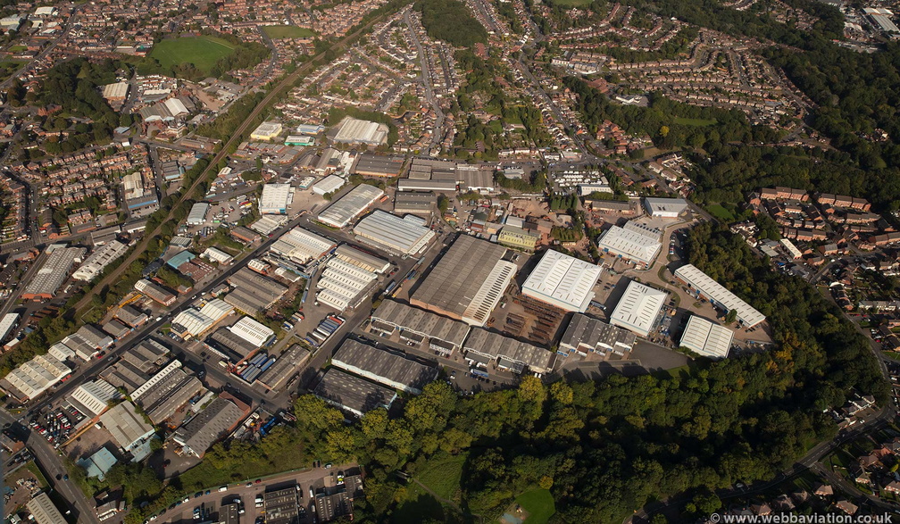 Corngreaves Trading Estate, Cradley Heath from the air