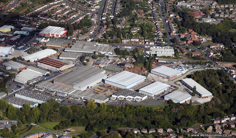 Cradley Business Park from the air