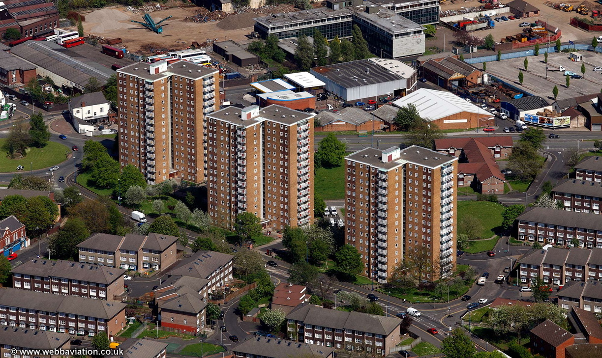 The Crofts, in Smethwick  from the air