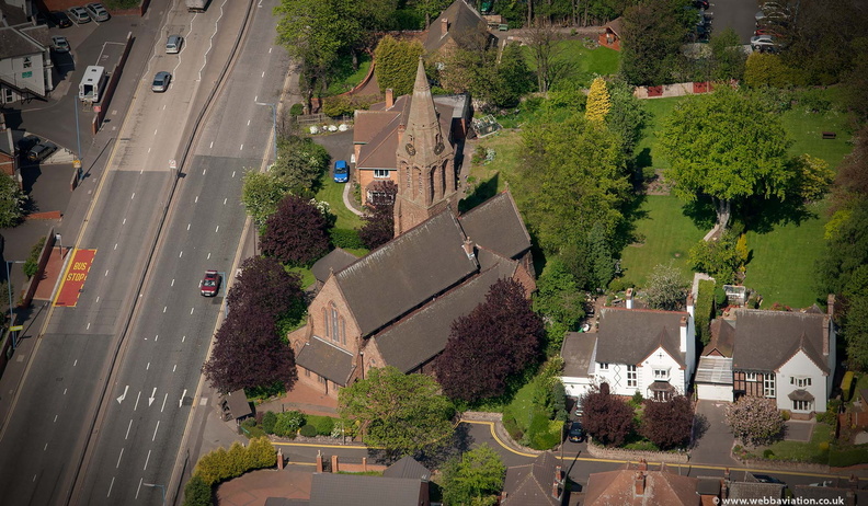 St Pauls Church  Wednesbury from the air