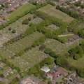 Heath Lane Cemetery  West Bromwich from the air