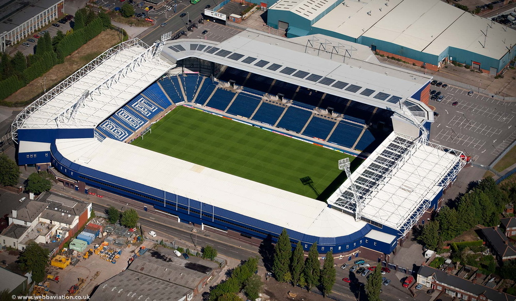 The Hawthorns football stadium West Bromwich from the air