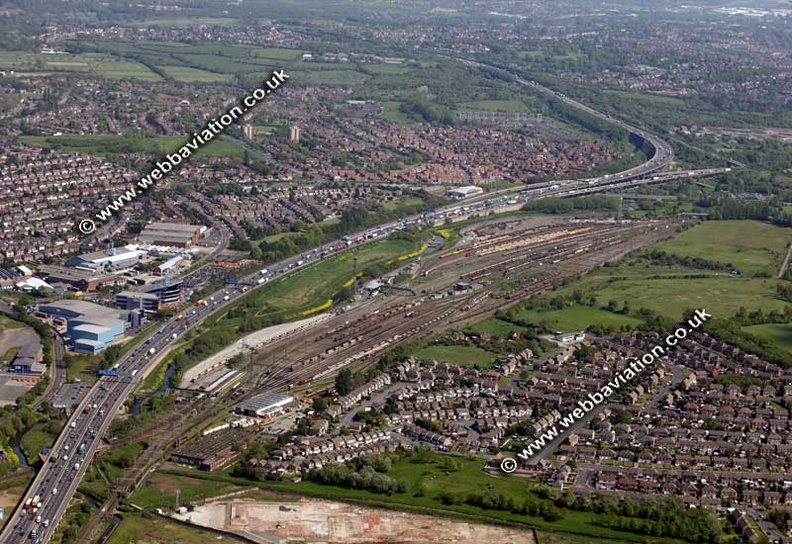 Brescot marshaling yard Walsall West Midlands aerial photograph 