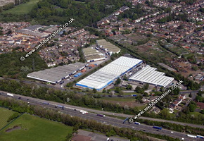 Maple Leaf Industrial Estate   Walsall West Midlands aerial photograph 