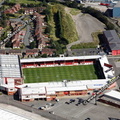 Bescot Stadium, aka the Banks's Stadium football stadium  Walsall aerial photograph 