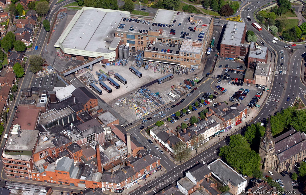Banks's Park Brewery Wolverhampton   from the air