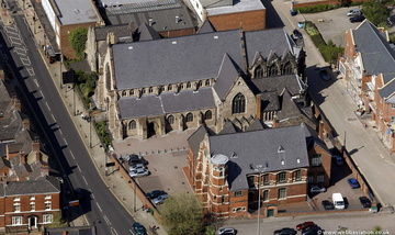 St Mary and St John Church, Wolverhampton from the air