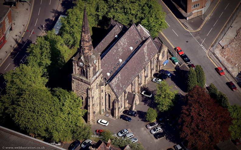 St. Mark's Church, Wolverhampton, from the air