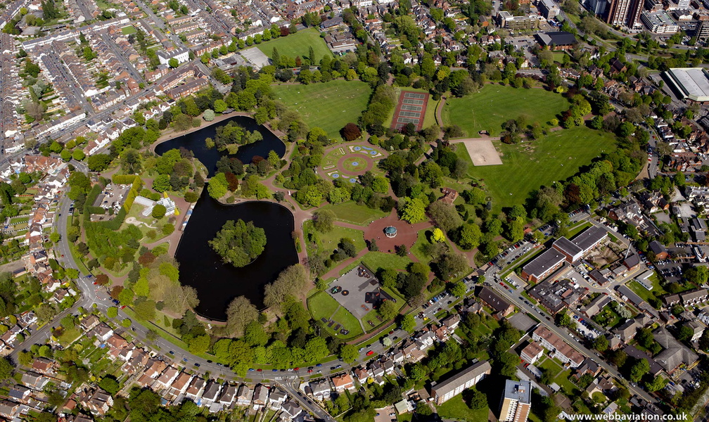 West Park, Wolverhampton line from the air