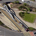 West Midlands Metro line from the air