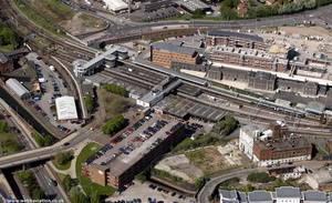Wolverhampton railway station from the air