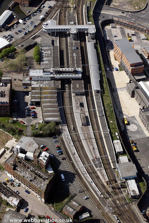 Wolverhampton railway station from the air