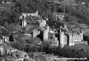 Arundel Castle West Sussex  aerial photograph 