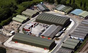 Castlefields Industrial Estate Bingley aerial photo